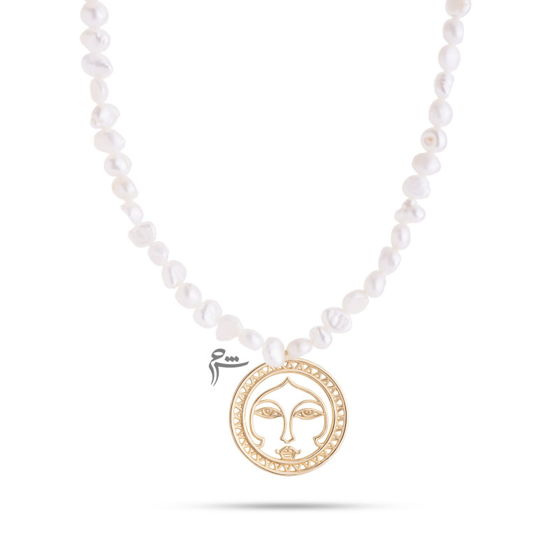 گردنبند طلا طرح خورشید خانم و باروک-گالری شیدا مجد