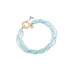 دستبند طلا طرح قفل مدبر سواروسکی اقیانوسی-گالری شیدا مجد