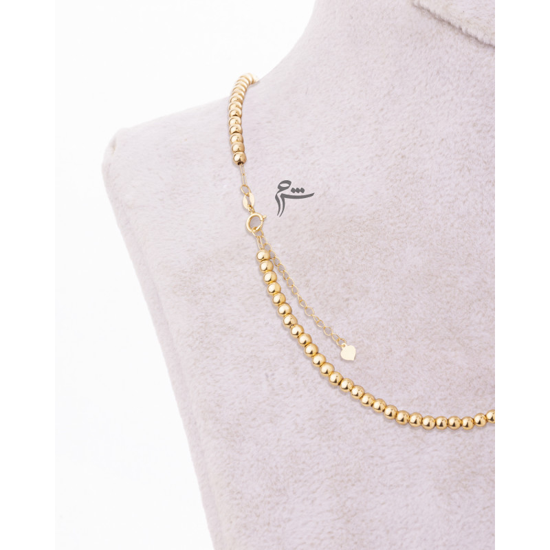 گردنبند طلا طرح تمام گوی-گالری شیدا مجد