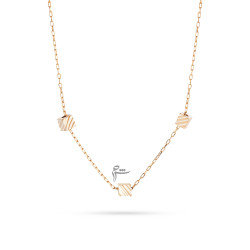 گردنبند طلا طرح 3 مکعب تراشدار-گالری شیدا مجد