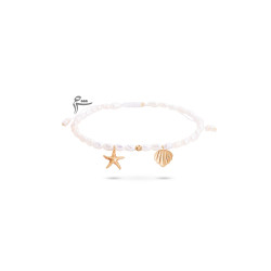 دستبند صدف و ستاره دریایی باروک ریز