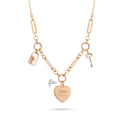 گردنبند تیفانی قلب مات-گالری شیدا مجد