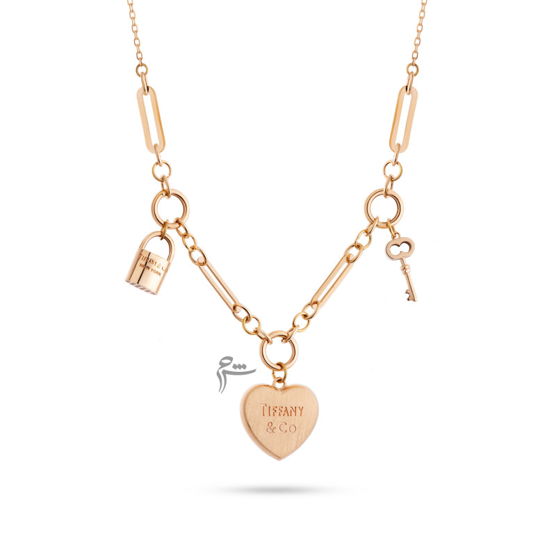 گردنبند تیفانی قلب مات-گالری شیدا مجد