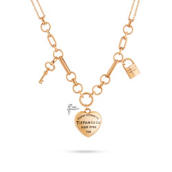 گردنبند طلا طرح تیفانی قلب دامله-گالری شیدا مجد