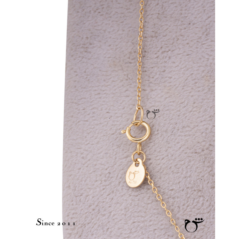 گردنبند طلا طرح کندو نگینی-گالری شیدا مجد