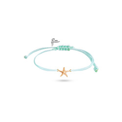 دستبند ستاره دریایی نخی لمه سبز روشن-گالری شیدا مجد