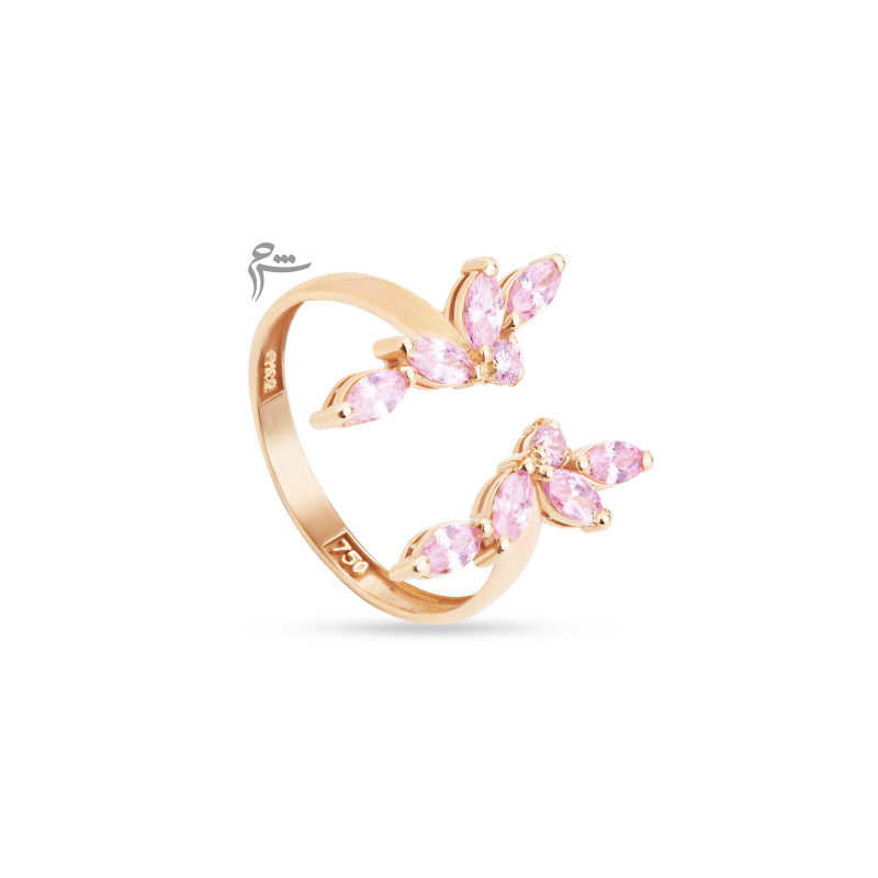 انگشتر طلا طرح شکوفه-گالری شیدا مجد