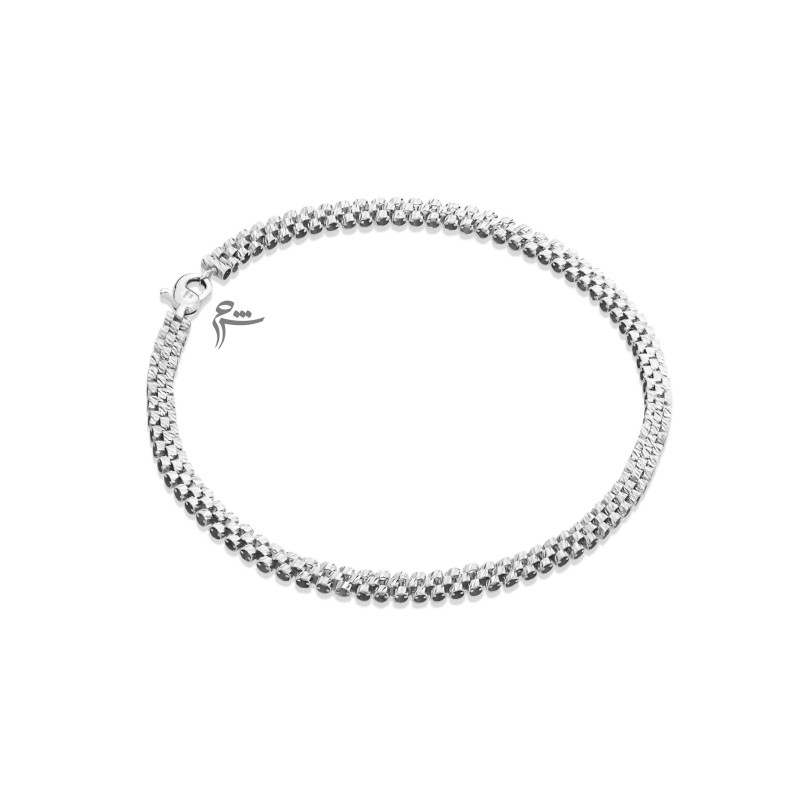 دستبند طلا طرح رولکس S سفید-گالری شیدامجد