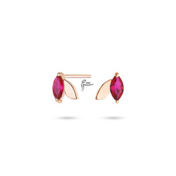 گوشواره طلا طرح برگ سرخ-گالری شیدا مجد