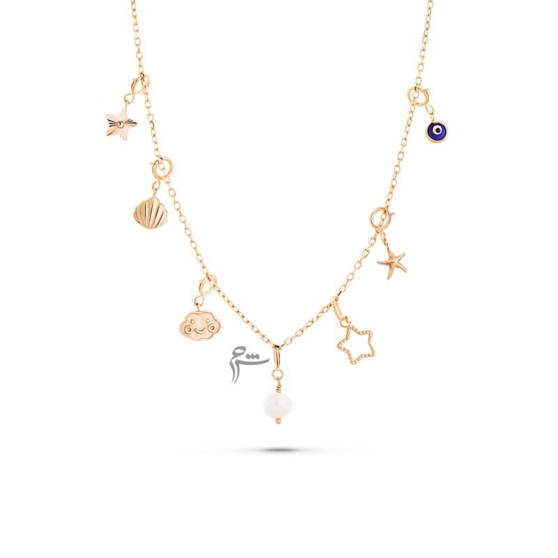 گردنبند طلا طرح آویز پلاس - گالری طلا شیدا مجد