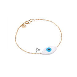 دستبند طلا طرح مارکیز چشم