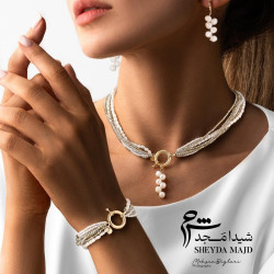 آویز طلا طرح گندمی