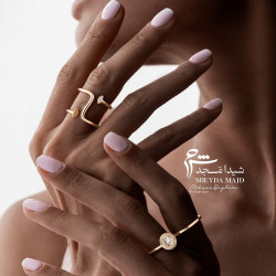 انگشتر طلا طرح دوبل تخمه 55 و 52