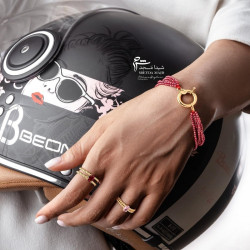 انگشتر دوبل گوارسه رز کوارتز