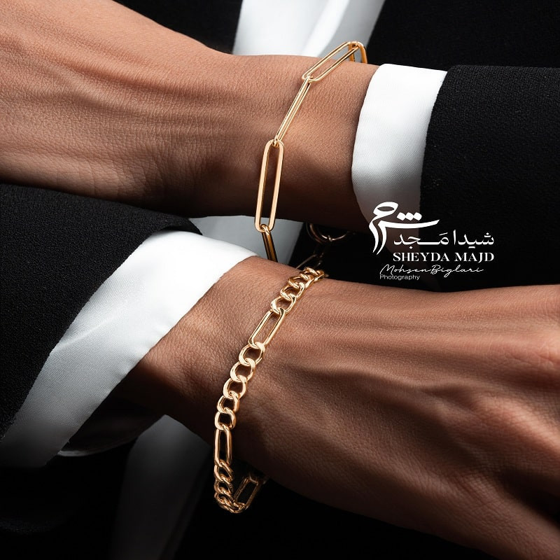 دستبند طلا طرح فیگارو