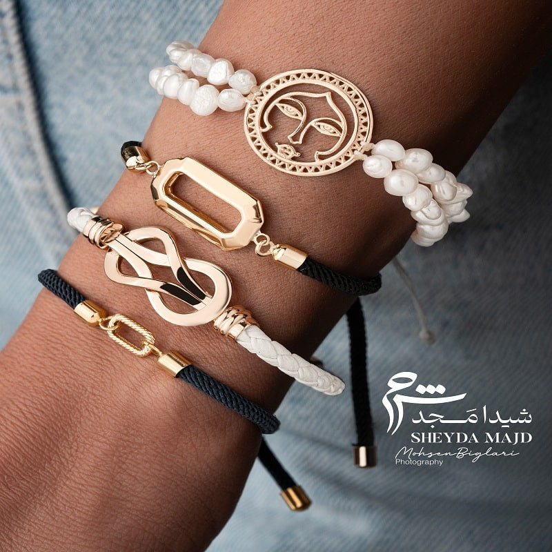 دستبند طلا طرح خورشید خانم و باروک دورج