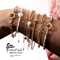 دستبند زنجیری طلا طرح گوپینا