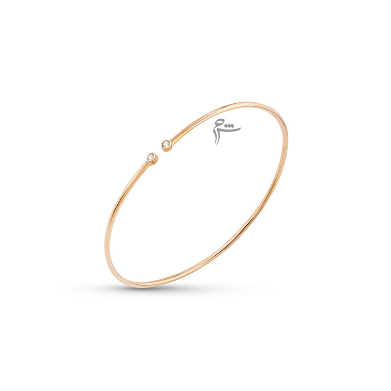 دستبند طلا طرح بنگل تک نگین-گالری طلا شیدا مجد