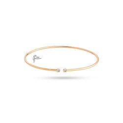 دستبند بنگل طلا طرح تک نگین