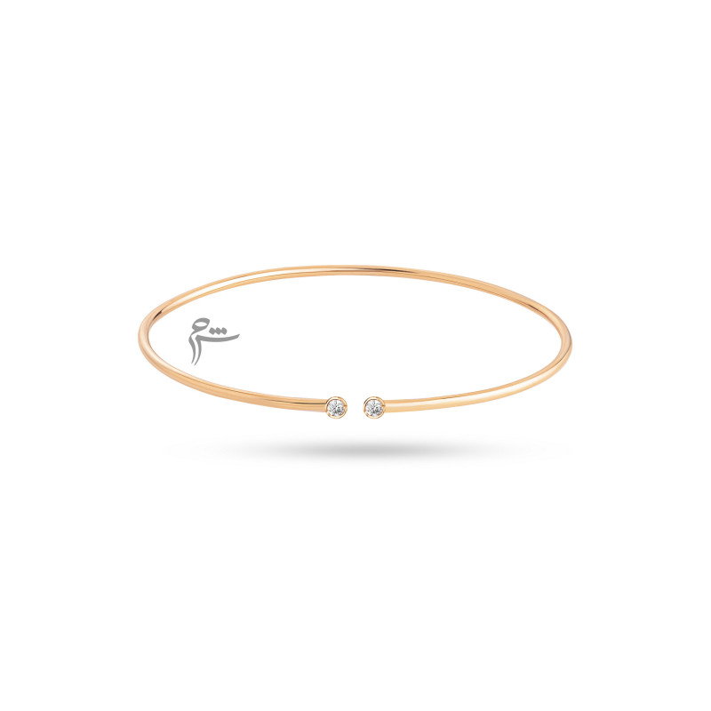 دستبند بنگل طلا طرح تک نگین