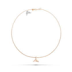 گردنبند طلا طرح طوق دم وال