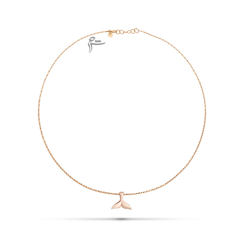 گردنبند طلا طرح طوق دم وال