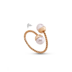 انگشتر طلا طرح یورمن مروارید