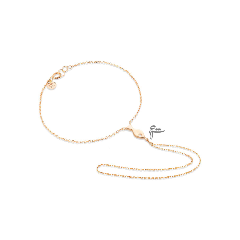 دستبند طلا طرح تمیمه ماهی-گالری طلای شیدا مجد