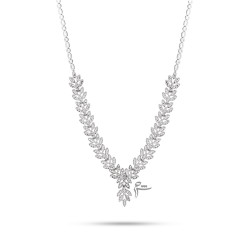 گردنبند طلا طرح برگ تراش-گالری طلای شیدا مجد