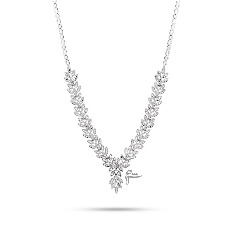 گردنبند طلا طرح برگ تراش-گالری طلای شیدا مجد