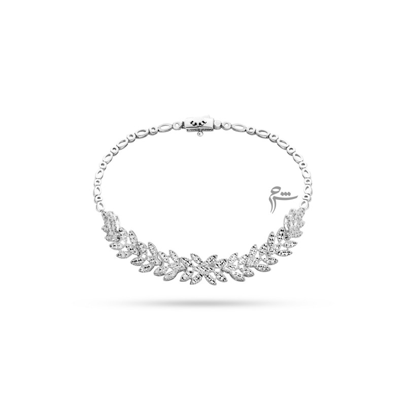 دستبند طلا طرح برگ تراش