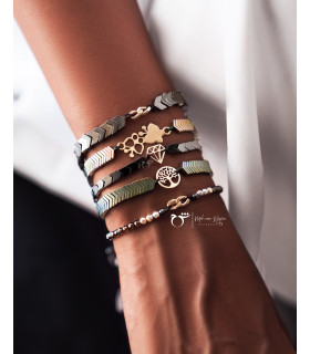 دستبند درخت زندگی حدید سبز (حدید فلشی)