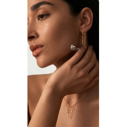 گوشواره طلا طرح هوک پوری-گالری طلا شیدا مجد