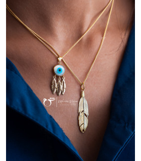 آویز پر بزرگ-گالری شیدا مجد