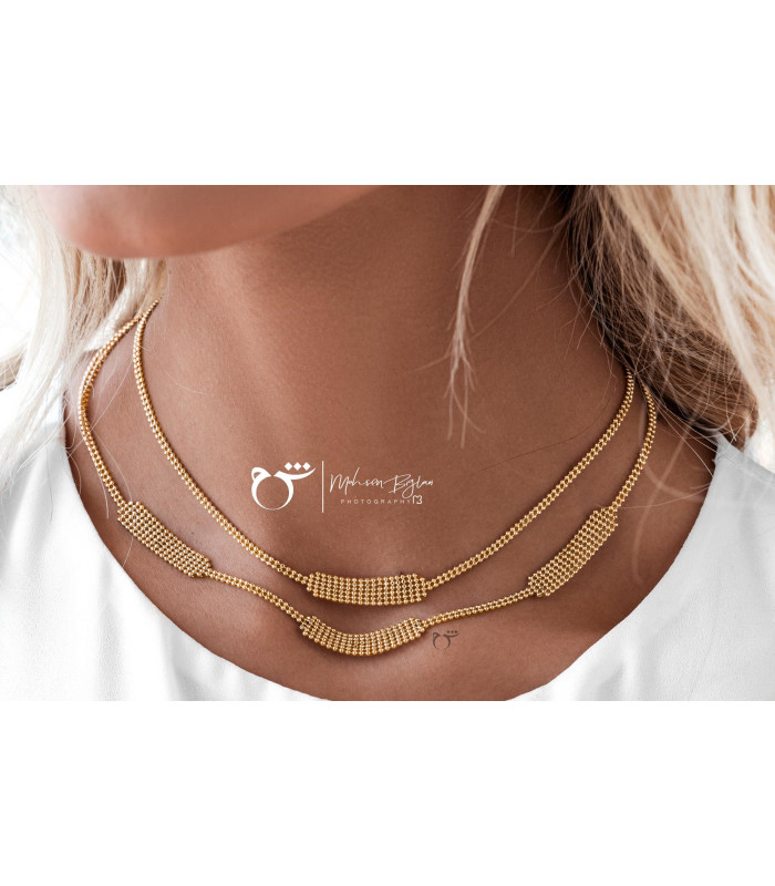 گردنبند پونتو پهن و باریک - گالری شیدا مجد