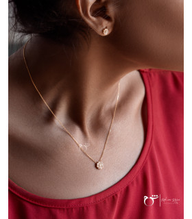 گردنبند فلاور بزرگ-گالری شیدا مجد