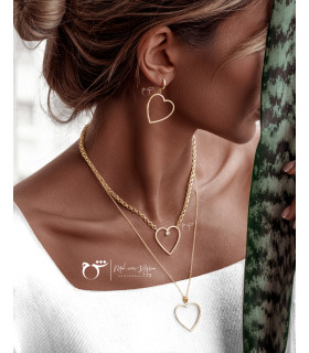 آویز قلب توخالی بزرگ - گالری شیدا مجد