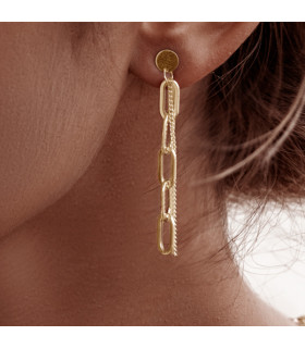 گوشواره طلا لینک و کارتیه 40 - گالری شیدا مجد