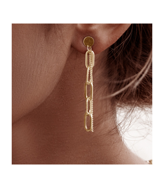 گوشواره طلا لینک و کارتیه 40 - گالری شیدا مجد