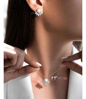 گوشواره مارکیز مروارید زیرکن-گالری شیدا مجد