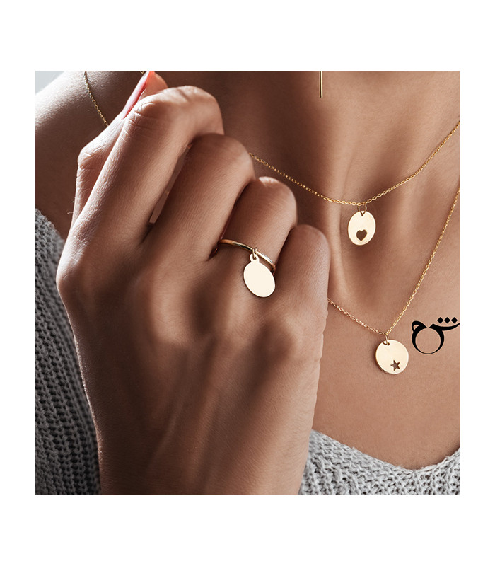 انگشتر رینگ سکه آویز-گالری شیدا مجد