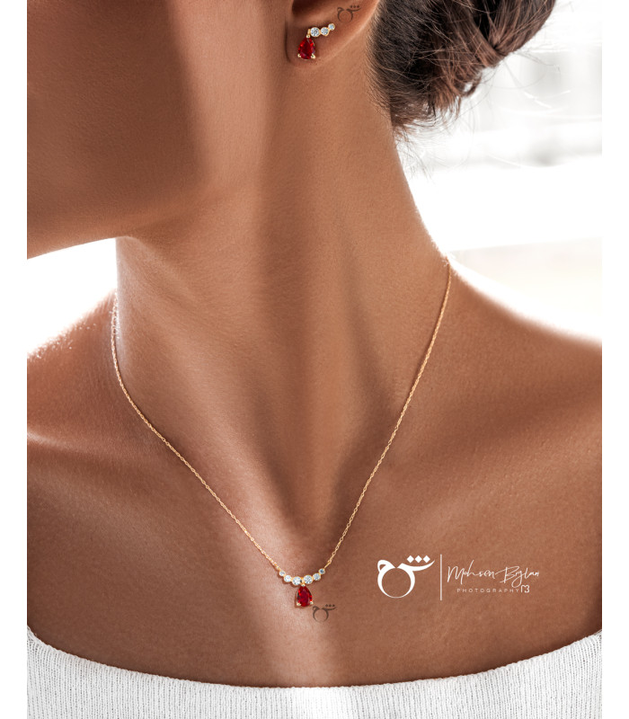 گردنبند ارمغان گارنت-گالری شیدا مجد