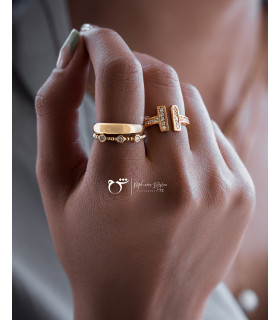 انگشتر گوارسه و 3 نگین-گالری شیدا مجد