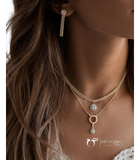 گوشواره میخی طلا طرح پونتو و تخمه