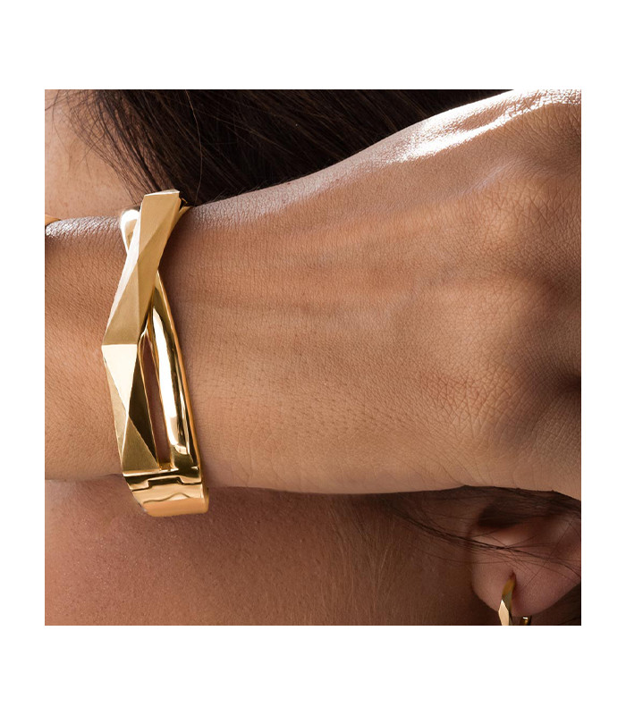 دستبند بنگل ضربدری ایتالیایی - گالری شیدا مجد