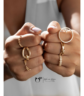 انگشتر طلا مدل دایره انگوری - گالری شیدا مجد